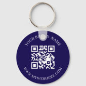 Custom QR Code Text Color Promo Keychains Sleutelhanger (Achterkant)
