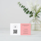 Custom QR Code Upload Logo Here Create Your Own Visitekaartje (Staand voorkant)