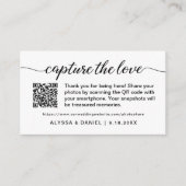 Custom QR Code Wedding Photo Sharing personalized Informatiekaartje (Voorkant)