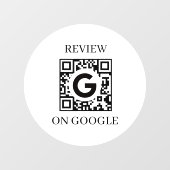 Custom QR | Google Reviews Business Display Raamsticker (Vel)