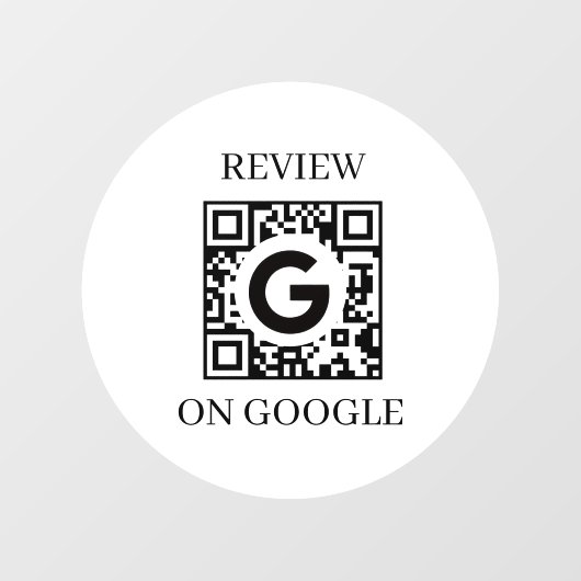 Custom QR | Google Reviews Business Display Raamsticker (Vel)