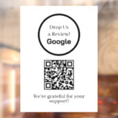 Custom QR | Google Reviews Business Display Sign Raamsticker (Vel 2)