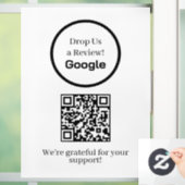 Custom QR | Google Reviews Business Display Sign Raamsticker (Huis)