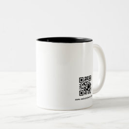 Custom QR Logo Website Two Tone Business mug Tweekleurige Koffiemok