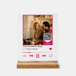 Custom QR Music Photo Plaque with Romantic Album Acryl Bord