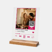 Custom QR Music Photo Plaque with Romantic Album  Acryl Bord (Hoek)