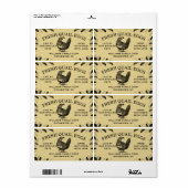 Custom Quail Egg Carton Labels for Your Farm (Full Sheet)