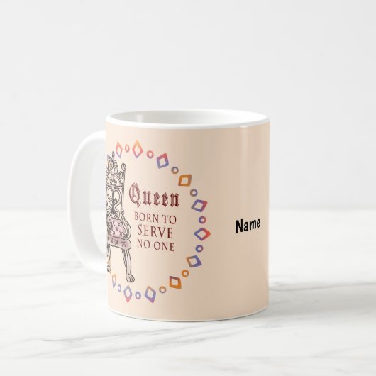 Custom Queen serveert niemand Koffiemok (Voorkant links)