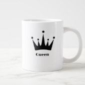 Custom Queen Text Black Crown Afbeelding Specialit Grote Koffiekop (Rechts)