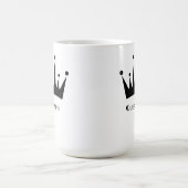 Custom Queen Text Zwart Kleur Crown Afbeelding Cla Koffiemok (Center)