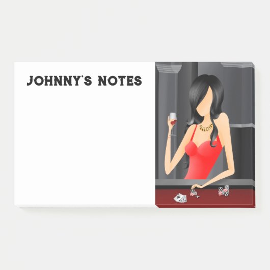 Custom Queen van het spel - Las Vegas Casino Post-it® Notes (Voorkant)