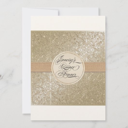 Custom Quince Dinner Kaart (Voorkant)