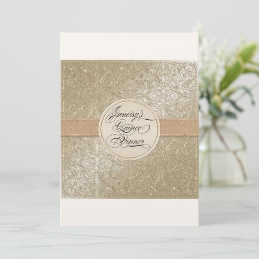 Custom Quince Dinner Kaart (Staand voorkant)