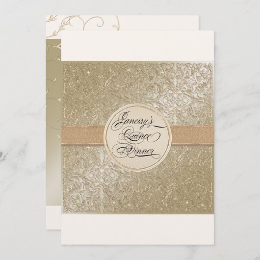 Custom Quince Dinner Kaart (Voorkant / Achterkant)