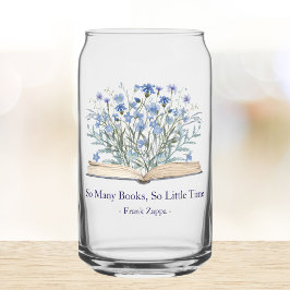 Custom Quote Blue Flowers Grow From Book Blikvorm Glas