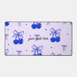 Custom Quote Cherry Pattern Desk Mat