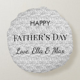 Custom Quote Design voor Dad's Special Day Rond Kussen