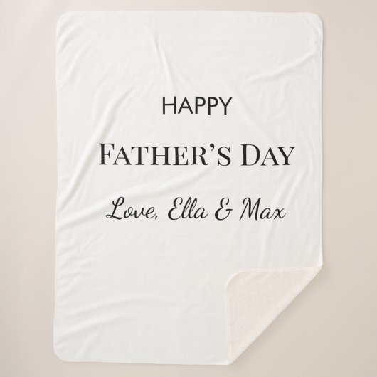 Custom Quote Design voor Dad's Special Day Sherpa Deken (Voorkant)