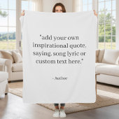 Custom Quote Fleece Deken