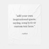 Custom Quote Fleece Deken (Voorkant)