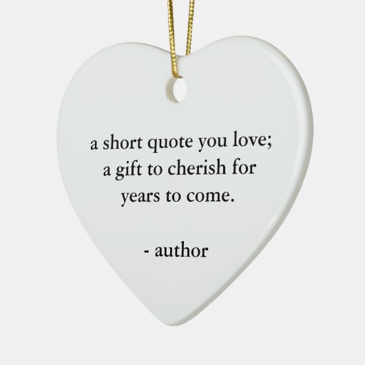 Custom Quote Personalized Gift Keramisch Ornament (Links)