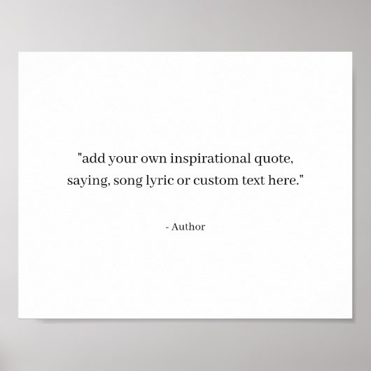 Custom Quote Poster (Voorkant)