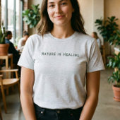 Custom Quote Sage Green Semicolon Nature Healing T-shirt