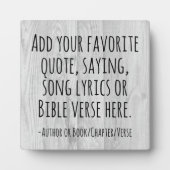 Custom Quote Saying Bible Verse Personalized Gift Fotoplaat (Voorkant)