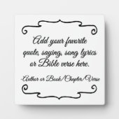 Custom Quote Saying Bible Verse Personalized Gift Fotoplaat (Voorkant)