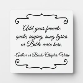 Custom Quote Saying Bible Verse Personalized Gift Fotoplaat