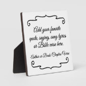 Custom Quote Saying Bible Verse Personalized Gift Fotoplaat (Voorkant)