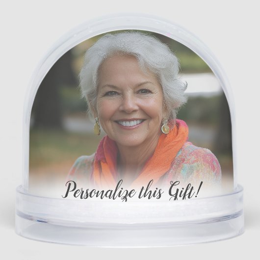 Custom Quote Saying Photo Personalized Keepsake Sneeuwbol (Voorkant)