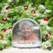 Custom Quote Saying Photo Personalized Keepsake Sneeuwbol (Kerstmis)