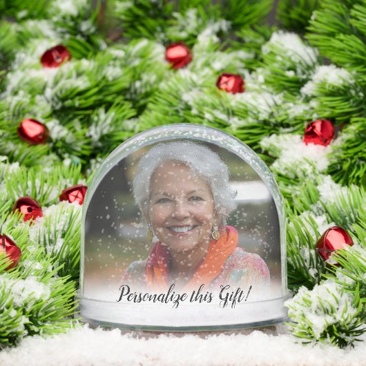 Custom Quote Saying Photo Personalized Keepsake Sneeuwbol (Kerstmis)