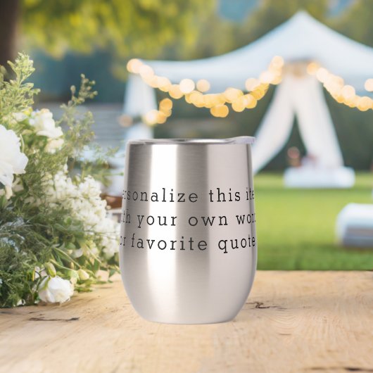 Custom Quote Thermal Wine Tumbler – Personalized D (Huwelijk)