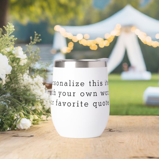 Custom Quote Thermal Wine Tumbler – Personalized D (Huwelijk)