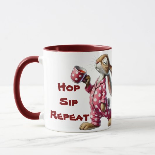 Custom Rabbit Coffee Mok (Links)