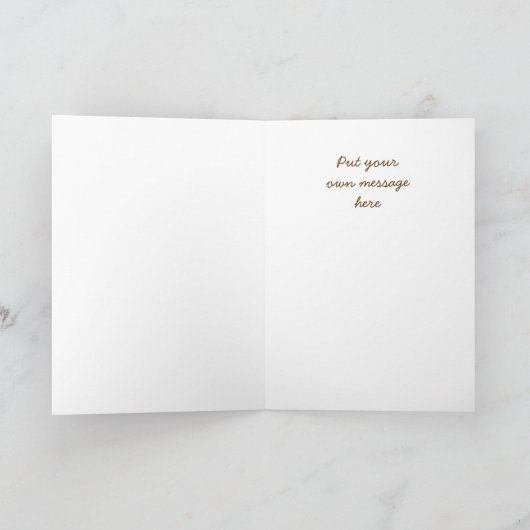 Custom Rabbit Happy Birthday Card Kaart (Binnen)