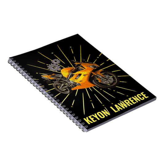 Custom Racing Bike Motorcycle Boys Back-to-school Notitieboek (Rechterzijde)