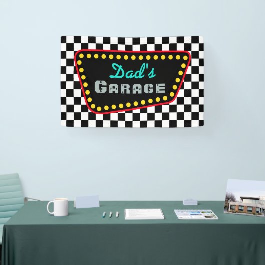 Custom Racing Flag Garage Sign Banner Gift (Beurs)