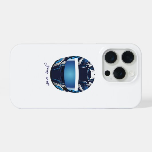 Custom Racing Helmet Graphic – Professional Driver iPhone Hoesje (Achterkant horizontaal)
