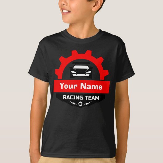 Custom Racing Team Embleem T-shirt (Voorkant)