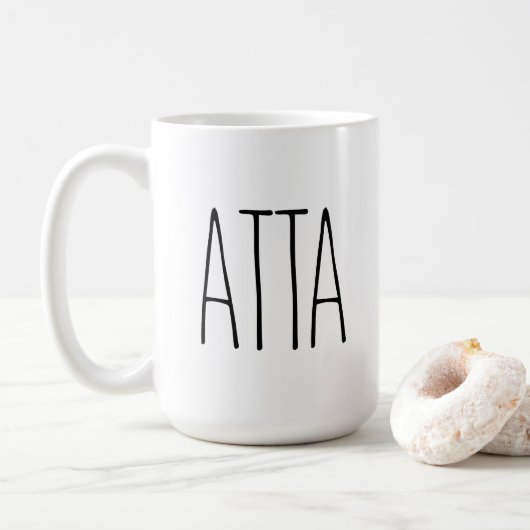Custom RAE DUNN geïnspireerd ATTA Coffee Mok (Met donut)