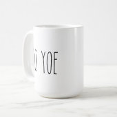 Custom RAE DUNN geïnspireerd TIO YOE Koffie Mok (Voorkant links)