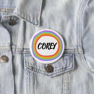CUSTOM Rainbow Button