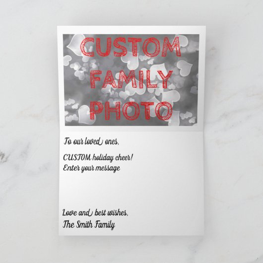 CUSTOM Rainbow Kerstmis Kaart (Binnen)