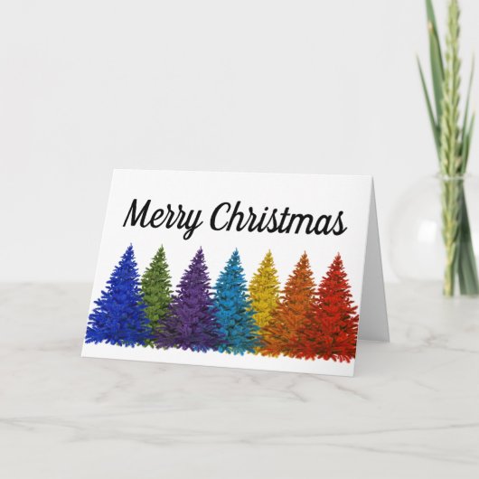 CUSTOM Rainbow Kerstmis Kaart (Voorkant)