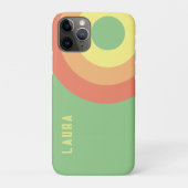 Custom Rainbow Target – groen, perzik Case-Mate iPhone Case (Achterkant)