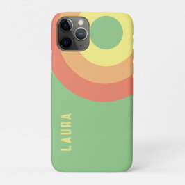 Custom Rainbow Target – groen, perzik Case-Mate iPhone Case