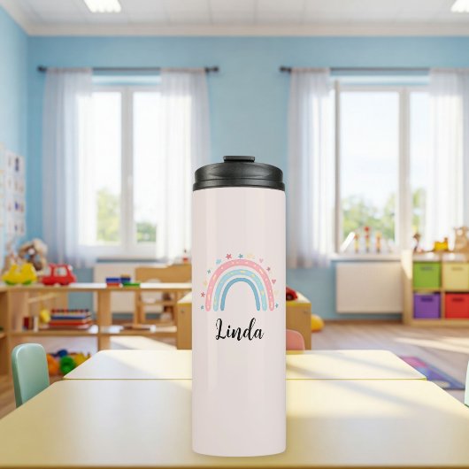 Custom rainbow thermal bottle for kids thermosbeker